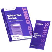 DRDENT Violetinės dantų balinimo juostelės - 21 balinimo procedūra - Dantims be jautrumo - Be peroksido 42 strips(21 sessions) violetinė