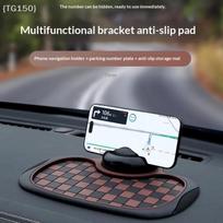 Universal Car Dashboard Mat With Hide Parking Number Plate Anti Slip 360-degree Rotation Phone Holder Interior Accessories ruda