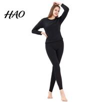 Thermal Pajamas 2 Pcs/Set Unisex Winter Warm Underwear Set Round Neck Slim Fit Long Sleeve Solid Color Thick Fleece Lined Soft Elastic Sport 2XL