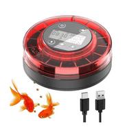 Automatinis žuvų lesintuvas Akvariumo automatinis maisto dozatorius USB įkraunamas Automatinis žuvų maisto dozatorius su laikmačiu LCD ekranas (as the picture,L)