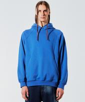 Zensai Oversized Cutout Hoodie Blue L