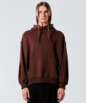 Zensai Oversized Pleated Hoodie Brown M