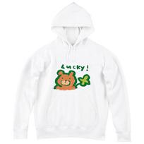 Peace Peace Lucky Teddy Bear Hoodie Black/L