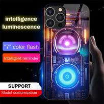 CPU Fan Design Led Light Phone Case Call Flash Glitter Cover For IPhone Samsung 【Style A】For Iphone 14 Pro
