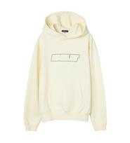 Edible Let Blank Logo Print Hoodie Original Fit -Ivory- Ivory/L