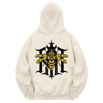 Khan 6312 Khc0043 Bumblebee Fleece-Lined Hoodie - Cream M