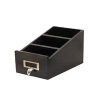 Wooden Remote Control Holder Vintage Style Pen Holder Durable Makeup Brush Holder  for Living Room juoda