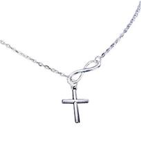 „Infinity Cross“ pakabukas iš metalo, moteriškos grandinės karoliai, papuošalai