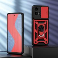 KEYSION atsparus smūgiams dėklas, skirtas Motorola MOTO G34 5G G24 G04 slankiojančios kameros objektyvo apsauginis žiedas, telefono dangtelis, skirtas MOTO G42 G34 5G for MOTO G34 5G raudona
