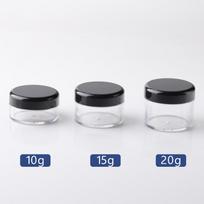 PS Kremo ir pudros kelioninis buteliukas: 10g, 15g, 20g Apvalaus dugno kosmetinė pakuotė
