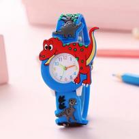 2024 Ultraman Dinosaur Silicone Quartz Watch for Kids - Super Cute, Digital, Perfect for Boys and Girls mėlyna