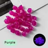 50Pcs Glow in The Dark Garden Pebbles for Sidewalk Garden Terrace Lawn Garden Patio Fish Tank Aquarium Decoration Glow Stone violetinė