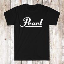 Pearl Drums būgnų odos Vyriški juodi marškinėliai Dydis S-4XL Unisex marškinėliai XXL