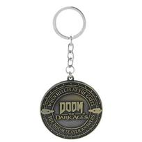 Retro Shooting Game Metal Keychain with Drip Oil Pendant & English Letter Design