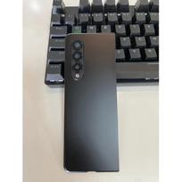 Stiklinis galinis dangtelis dėklai SAMSUNG Galaxy Z Fold 3 Fold3 telefonui Galinės baterijos durelės Telefono dėklas Galinis dangtelis su įrankiais Phantom Black black