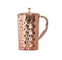 TreegoArt Varinis vandens ąsotis, vientisas, nepralaidus, plaktas, deimanto raštas, 2000 ml- (Pakuotėje 1 vnt) 2000 Ml ruda