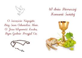 Opłatek Na Tort Komunijny Pierwsza Komunia Święta A4 Wz.6