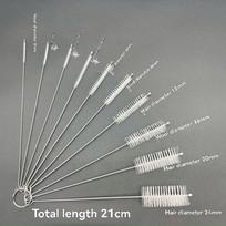 10pcs Cleaning Brushes Set Flexible Household Nylon Pipe Brush Long Test Tube Bottle Straw Washing Cleaner Bristle Kitchen Tool