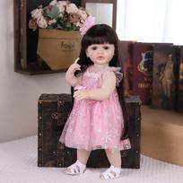 KEIUMI 22 Inch Reborn Baby Doll Soft Silicone Vinyl Realistic Skin Look Like Real Princess Toy for Children Birthday Gift 22 inch about 55cm