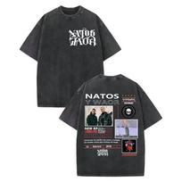 Vintage Washed Rap Duo Natos Y Waor Tshirt Music Album Hijos De La Ruina Merch T Shirt Unisex Women Fashion Trend Hip Hop Tshirts M