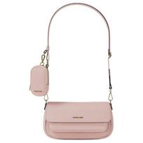 MICHAEL KORS Jet Set Travel Metal Logo Adjustable Strap Leather Crossbody Bag Small Women's Pink auksas