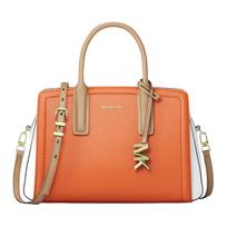 MICHAEL KORS Laila monogram cowhide shoulder crossbody handbag small women's orange oranžinė