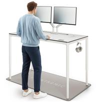 Kompiuterio stalas reguliuojamo aukščio Desktronic HomeMax, 160 cm x 80 cm, 74 - 119 cm, balta sp.
