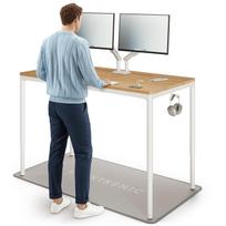 Kompiuterio stalas reguliuojamo aukščio Desktronic HomeMax, 160 cm x 80 cm, 74 - 119 cm, ąžuolo sp./balta sp.