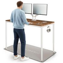 Kompiuterio stalas reguliuojamo aukščio Desktronic HomeMax, 160 cm x 80 cm, 74 - 119 cm, balta sp./riešuto sp.