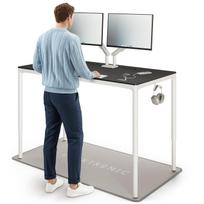 Kompiuterio stalas reguliuojamo aukščio Desktronic HomeMax, 160 cm x 80 cm, 74 - 119 cm, balta sp./juoda sp.