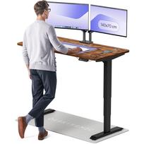 Kompiuterio stalas reguliuojamo aukščio Desktronic HomePro, 140 cm x 70 cm, 63 - 128 cm, juoda sp./riešuto sp.