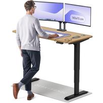 Kompiuterio stalas reguliuojamo aukščio Desktronic HomePro, 140 cm x 70 cm, 63 - 128 cm, ąžuolo sp./juoda sp.