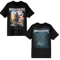 Megadeth Band 2026 Tour Let There Be Shred Graphic New Unisex T Shirt Unisex Cotton Short Sleeve Y2k Streetwear Oversized Tee Top 2XL black