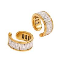 Dazzling Rhinestones Ear Clamps Sophisticated Ear Cuff With Rhinestones Embellishment for Daily Wear Gatherings 1