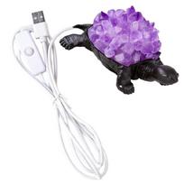 Natural Gemstones Stone Tortoise Statue Figurine, Carving Crystal Tortoise Healing 1 violetinė