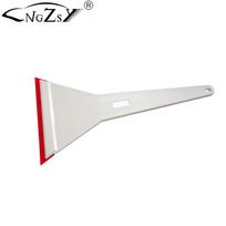 Soft Rubber Car Wash Handled Squeegee Window Tint Film Scraper Vinyl Wrap Carbon Sticker Water Stain Remover Cleaning Tool B97 raudona