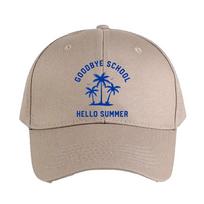 Goodbye School Hello Summer Cap Summer Woman Man Baseball Cap Adjustable with Curved Brim Duckbill Cap Protection Sun Hats Adjustable