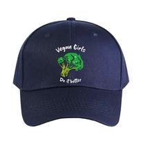 Vegan Girls Do It Better Vegetarian Woman Man Baseball Cap Adult Adjustable with Curved Brim Hiking Fishing Hat duckbill cap Adjustable
