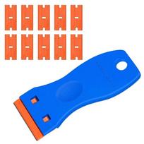 Squeegee Spatula Cleaning Scraper Car Edged Cleaner Scraper Tool Glue Removal Glass Clean Scraper Scraper &10Blades