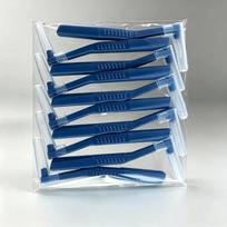 Set Of 10 Interdental Brushes For Braces Dental Picks L-Shaped Interdental Brushes For Oral Hygiene 10pcs mėlyna