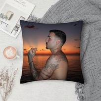 Rapper R-Rels B a new star Pillow Case Square Double-Sided Printing Short Plush Sofa Cushion Cover Bedside Pillow 30x30cm