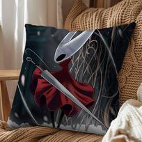 Sherma Hollow Knight Silksong Hornet Pillow Case Anti-dustmite Pillowcase Invisible zipper silky short plush Sofa cushion cover 35x35cm