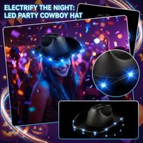 LED Light-Up Hat for Halloween Party with Purple Gold Foil Fabric and Gold Options One Size juoda