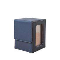 Magnetic Closure Card Deck Box PU Game Card Organizer Jewelry Storage Box  Sports Cards tamsiai mėlyna spalva
