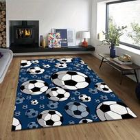 Stilingas 2D plyštančios sienos futbolo kamuolio rašto neslystantis kilimėlis, patogus modernus futbolo gerbėjų kilimas svetainei, žaidimų kambariui 40X60CM