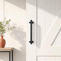 Black Cabinet Handle Wall Mount Grab Bar Durable Barn Door Handle  Barn Shed