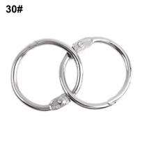 10pcs/lot Calendar Metal Album Loose Leaf Binder Keychain Circle Scrapbook Clips Hinged Rings 30