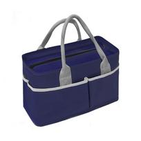 Waterproof Insulated  Lunch Bag Large Capacity Picnic Bag Portable Thermal Bag  Takeaway tamsiai mėlyna spalva