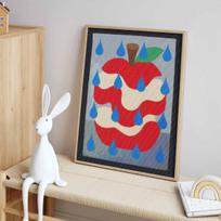 Diamond painting kit. full diamond round mosaic handmade. apple raindrop pattern home decoration gift Round 20x30cm
