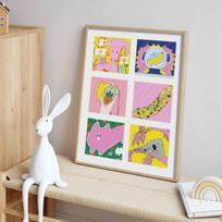 Diamond painting kit. full diamond round mosaic. cute cartoon animal banana handmade. home decoration gift Round 20x30cm